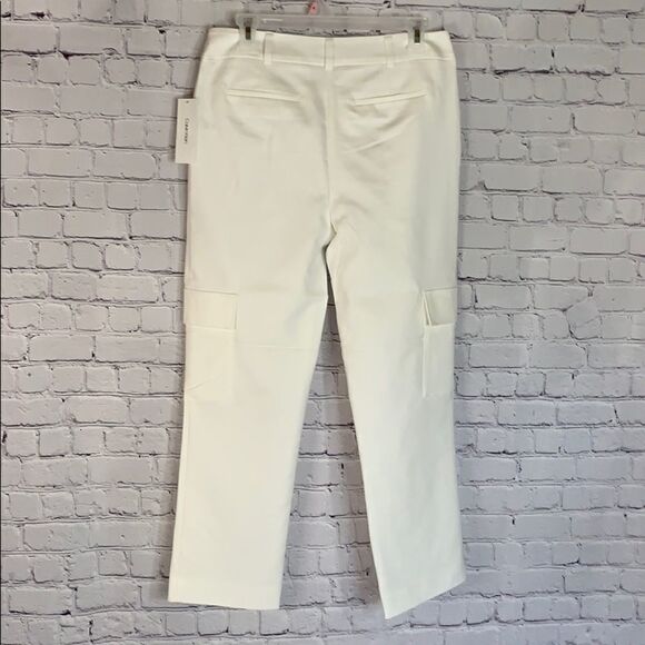 NWT Calvin Klein White Cargo Pants Size 4 - Picture 4 of 14